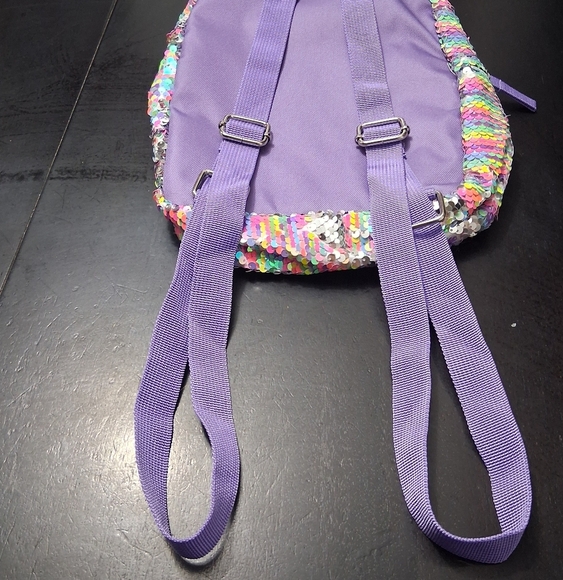 NWT Cat & Jack Little Girl's Sequin Backpack     10"× 12" - Picture 3 of 9